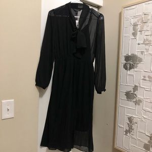 Banana Republic Pleated Chiffon Midi Dress